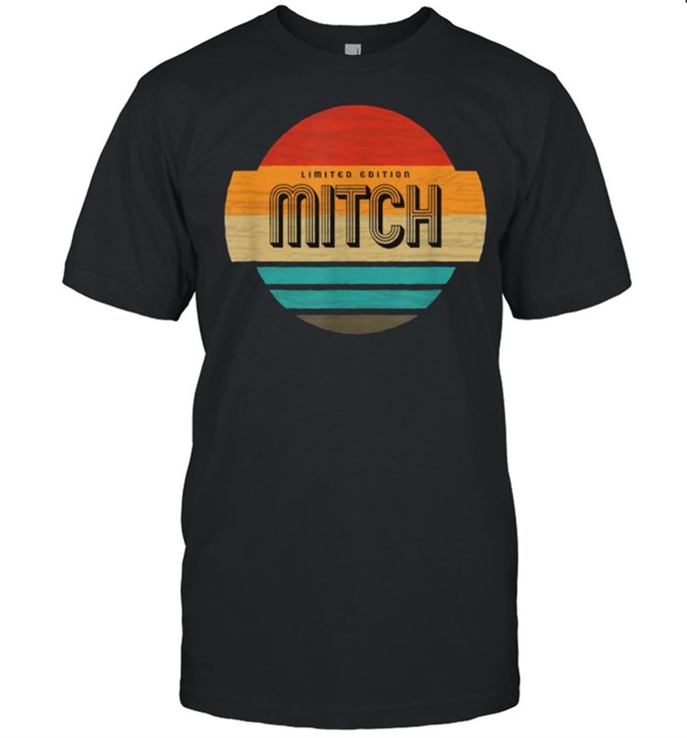 Gifts Mitch Name Retro Vintage Sunset Limited Edition T-shirt 