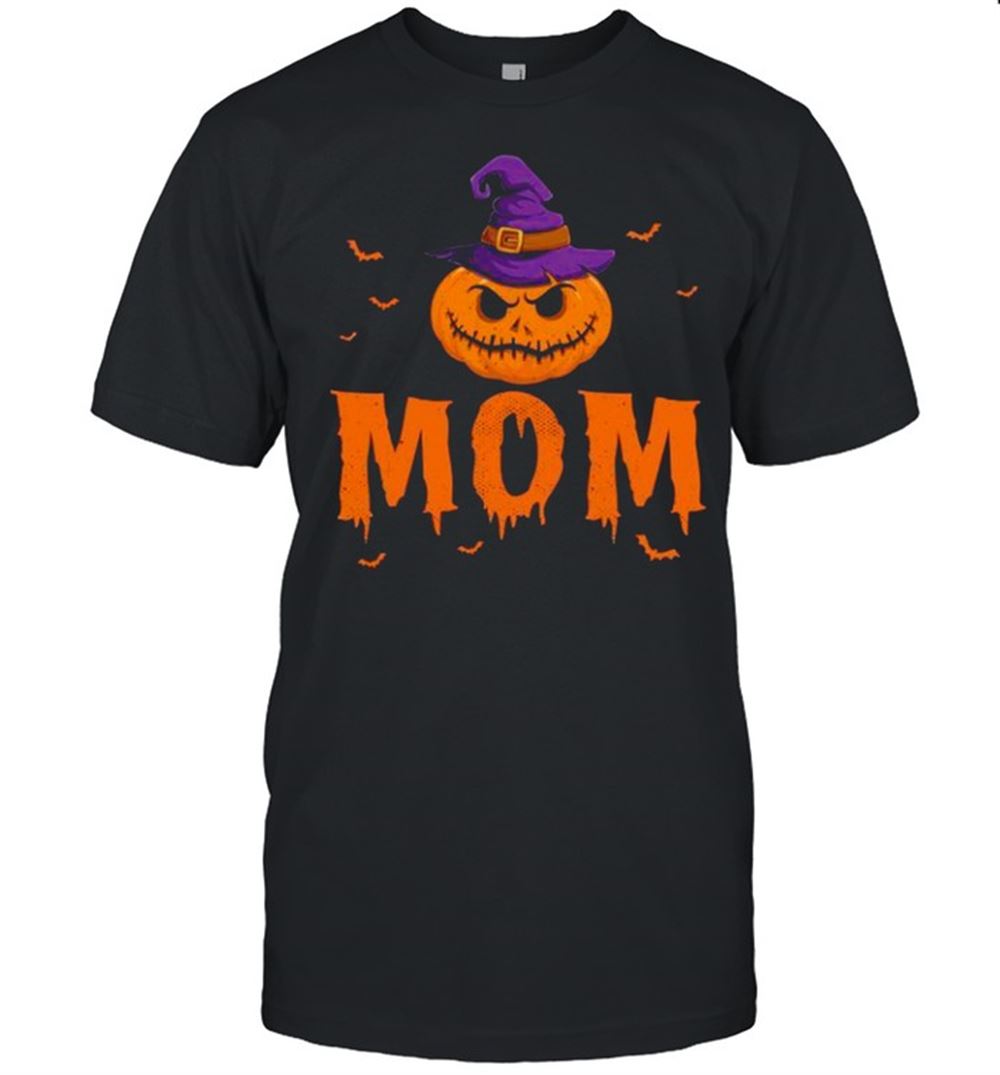 Gifts Pumpkin Witch Hat Mom Matching Family Halloween Shirt 