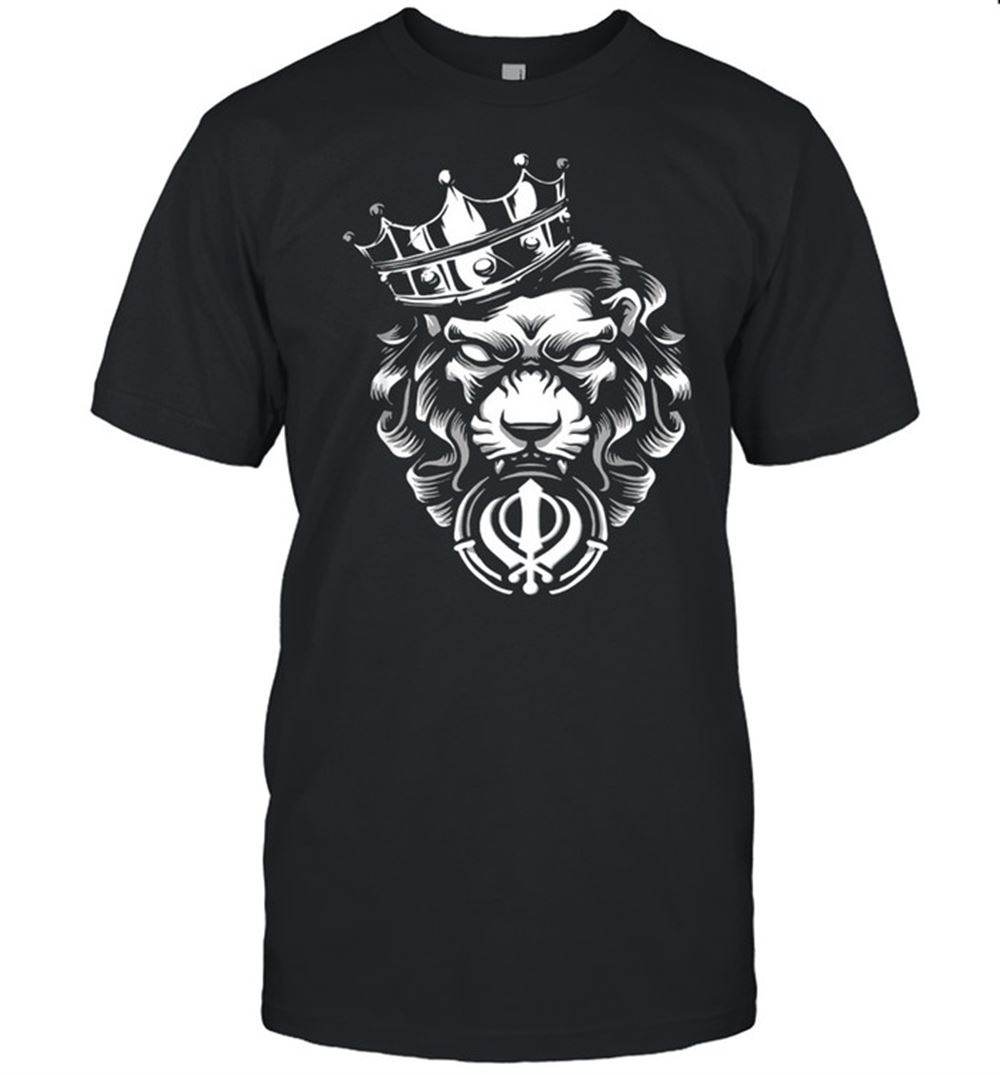 Gifts Sikh Khanda Lion For All Sikhs Singh Is King Shirt 