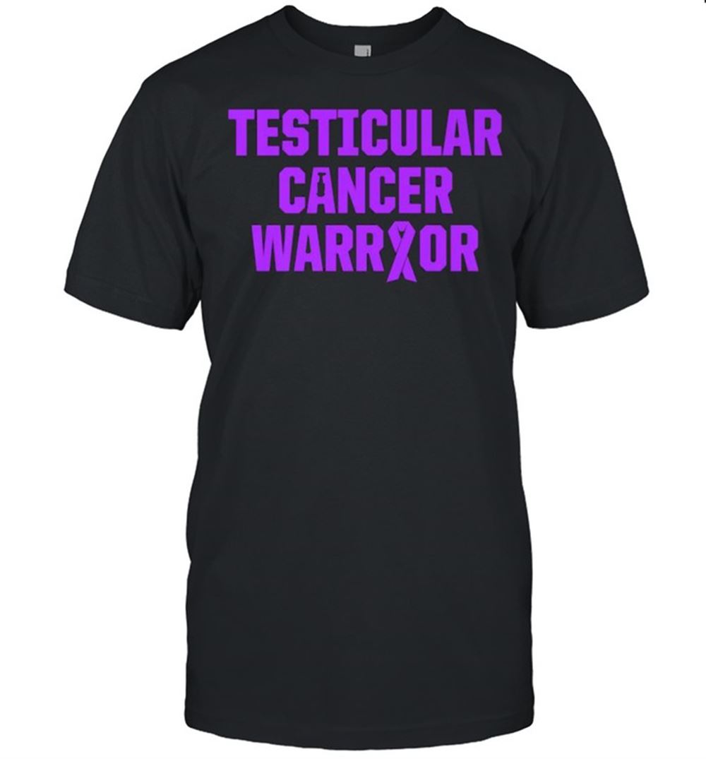 Special Testicular Cancer Warrior Purple Ribbon T-shirt 