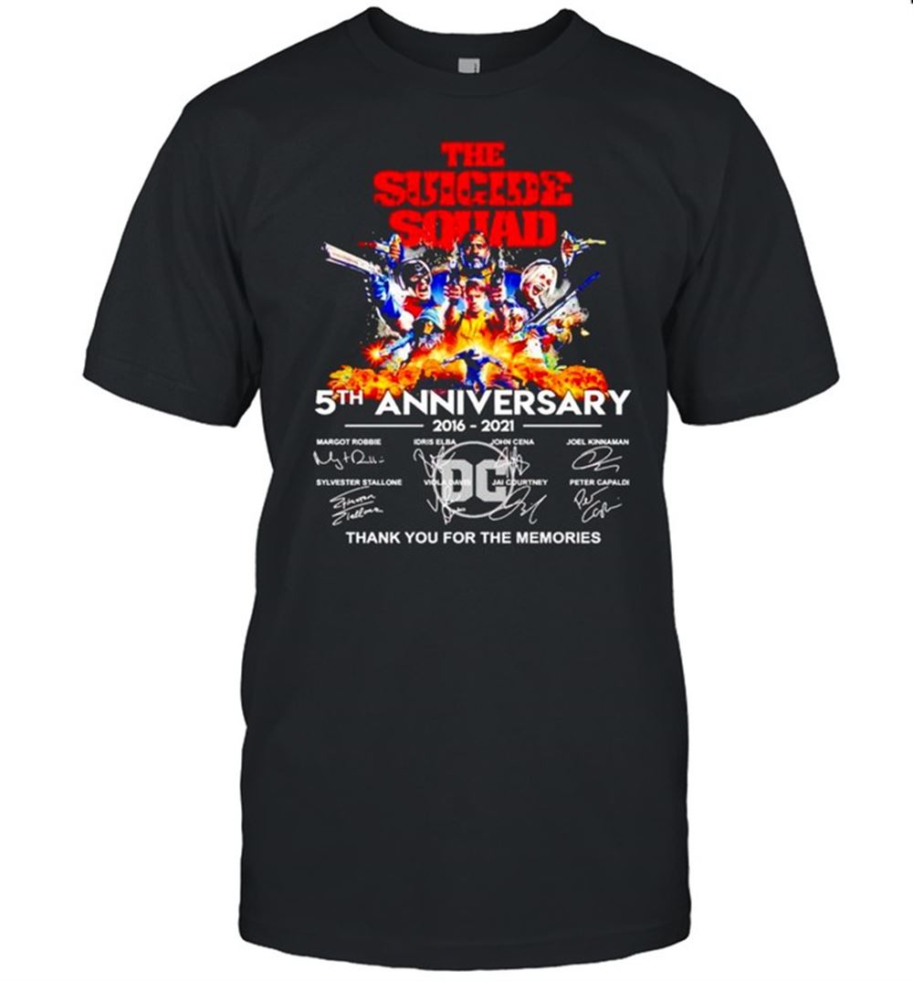 Best The Suicide Squad 5th Anniversary 2016 2021 Thank You For The Memories Shirt 