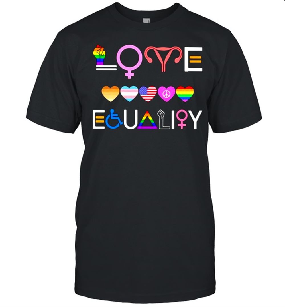 Best Love Equality Lgbt Melanin American Flag Heart Shirt 