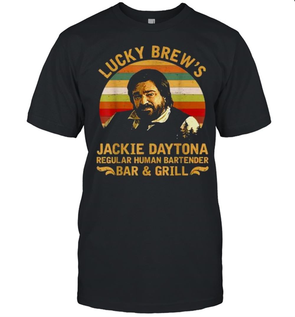 Limited Editon Lucky Brews Jackie-daytona Regular Human Bartender Bar And Grill Vintage T-shirt 