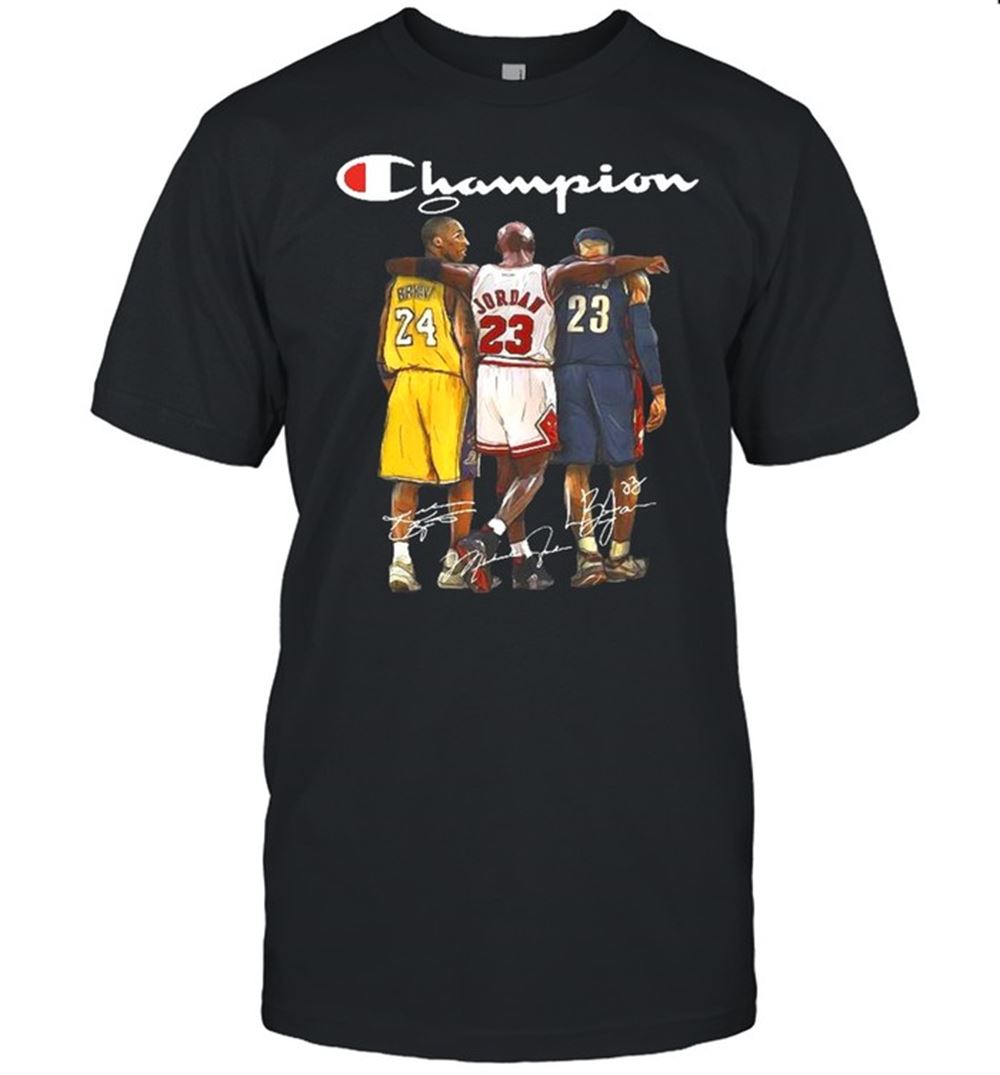 Happy Michael Jordan Lebron James Champion Signature Shirt 