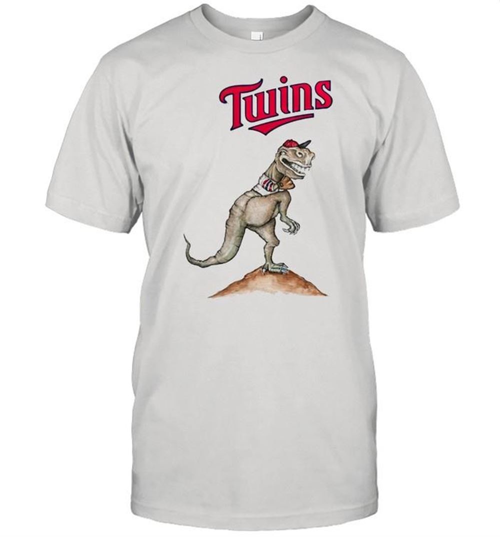 High Quality Minnesota Twins T-rex Throw A Baseball Shirt 