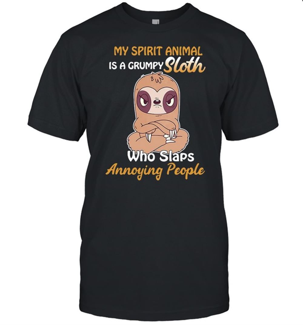 Amazing My Spirit Animal Is A Grumpy Sloth Who Slaps Annoying People T-shirt 