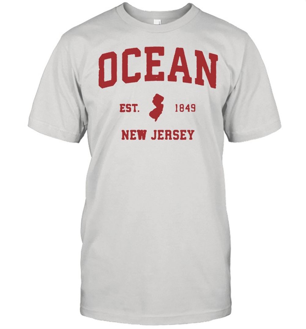 Interesting Ocean New Jersey 1849 Nj Vintage Sports Shirt 
