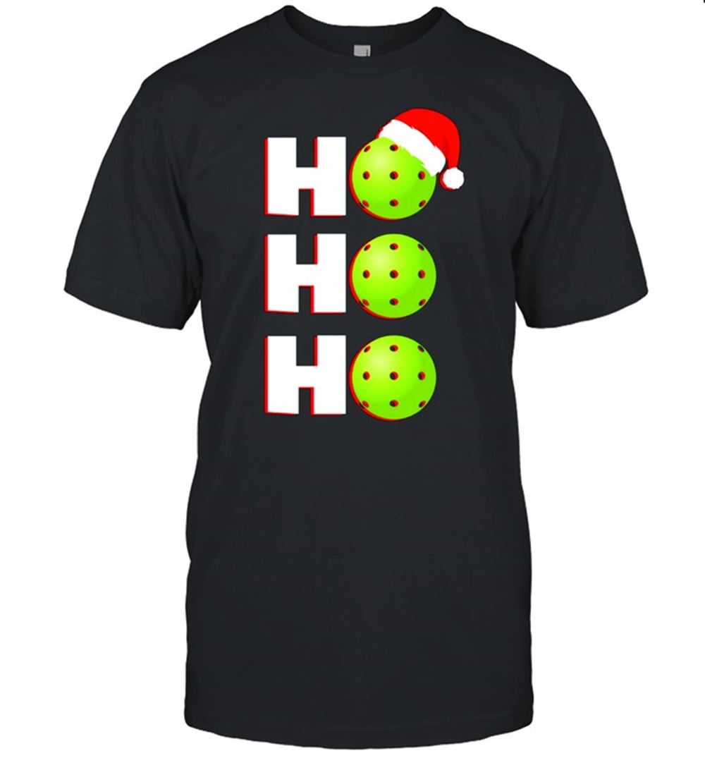 Promotions Pickleball Christmas Santa Hat Holiday Ho Shirt 
