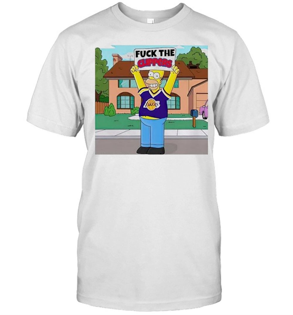 Attractive Simpson Los Angeles Lakers Fuck The Clippers Shirt 