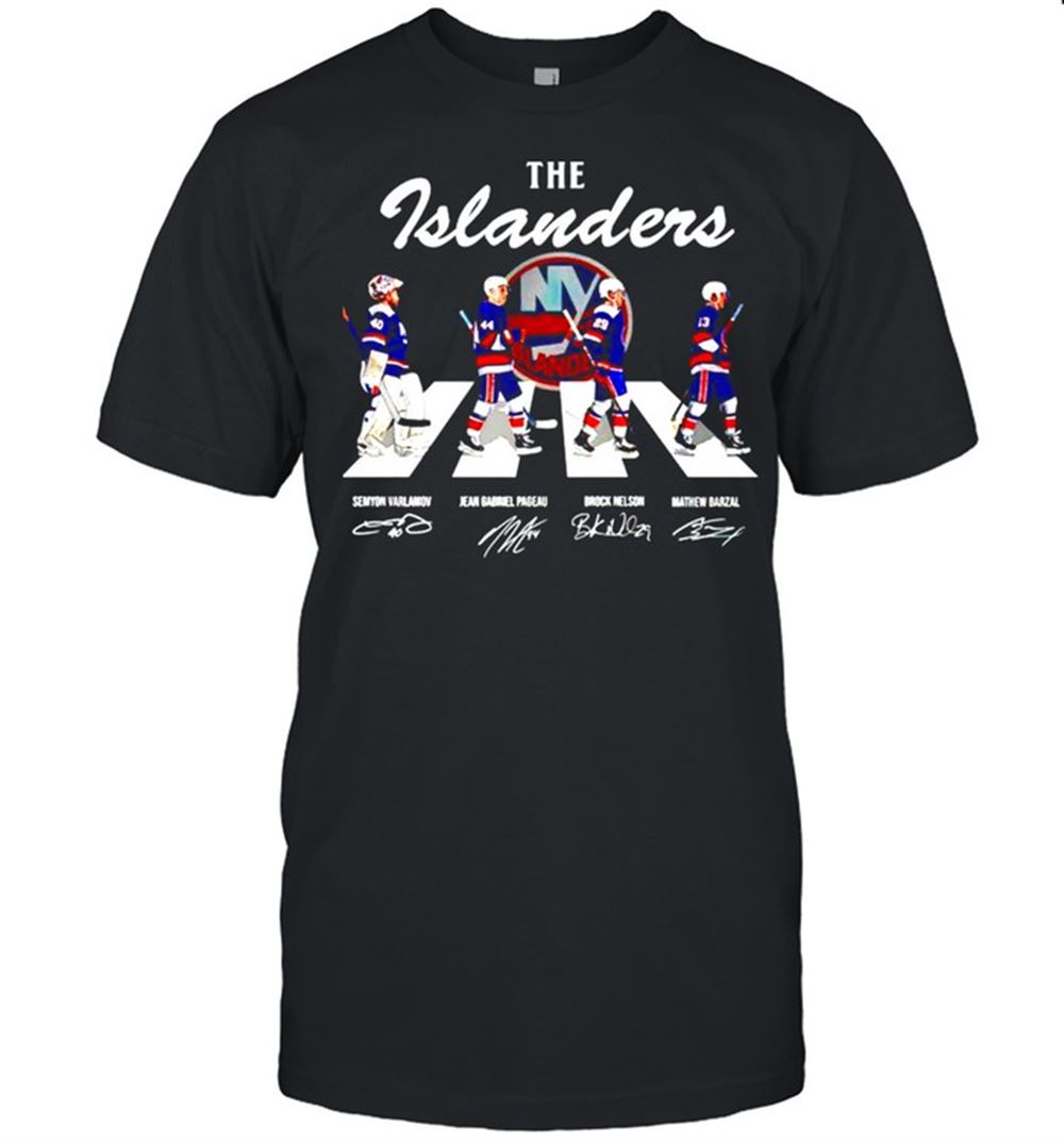 Amazing The Islanders Mashup The Beatles Abbey Road Signatures Shirt 