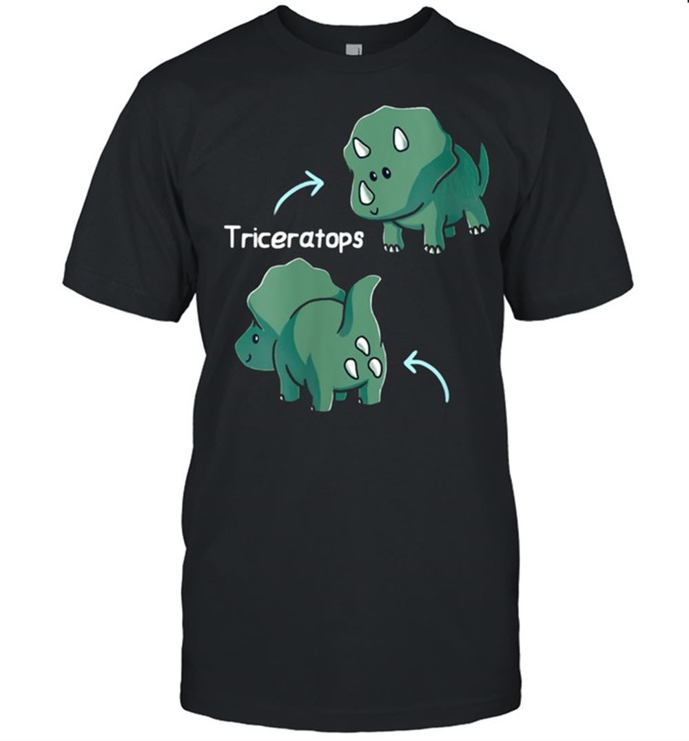 High Quality Triceratops Tricerabottoms Dinosaur Nerd Geek Dino Shirt 