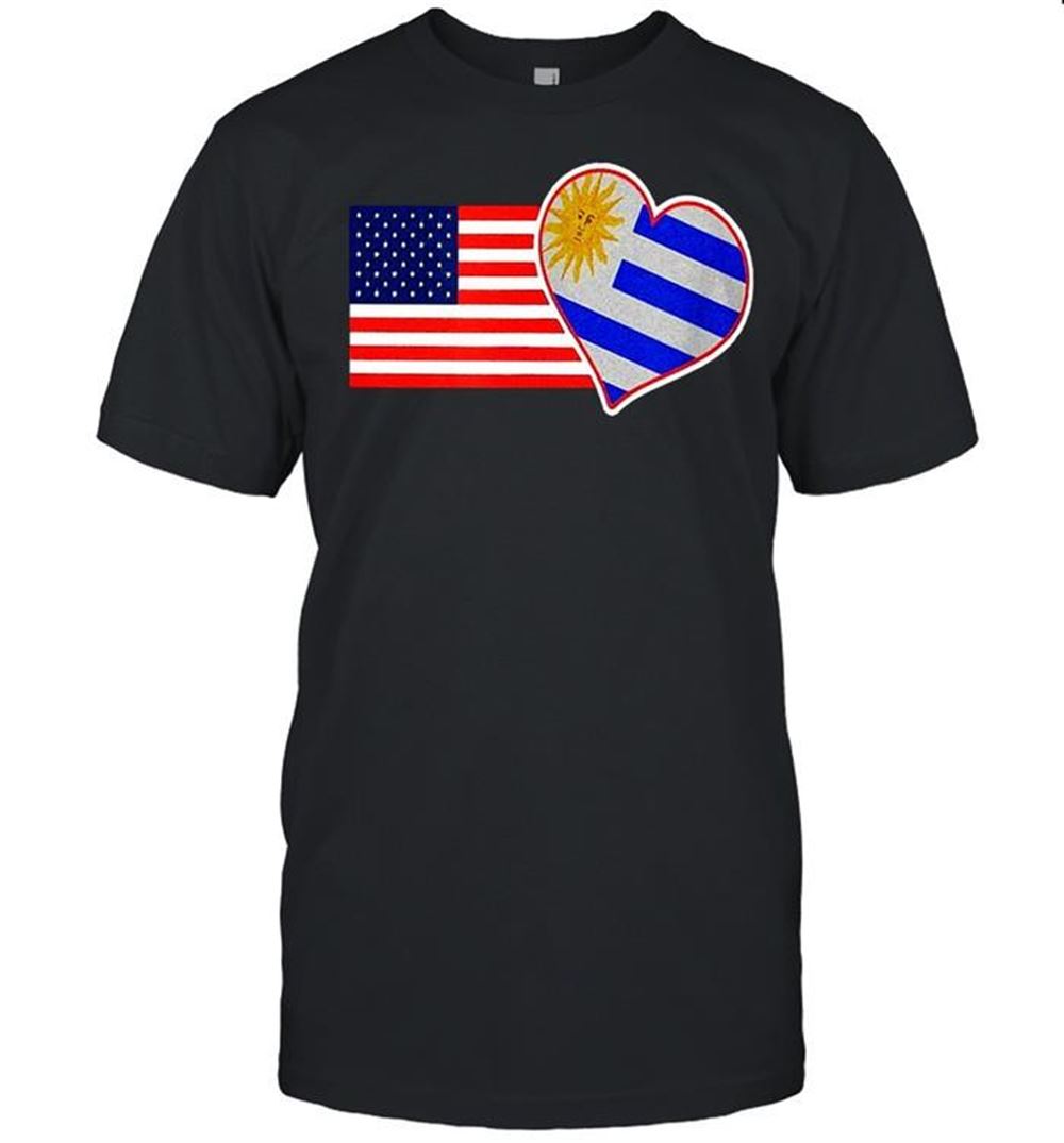 Interesting Uruguay And United States Usa Flag Shirt 