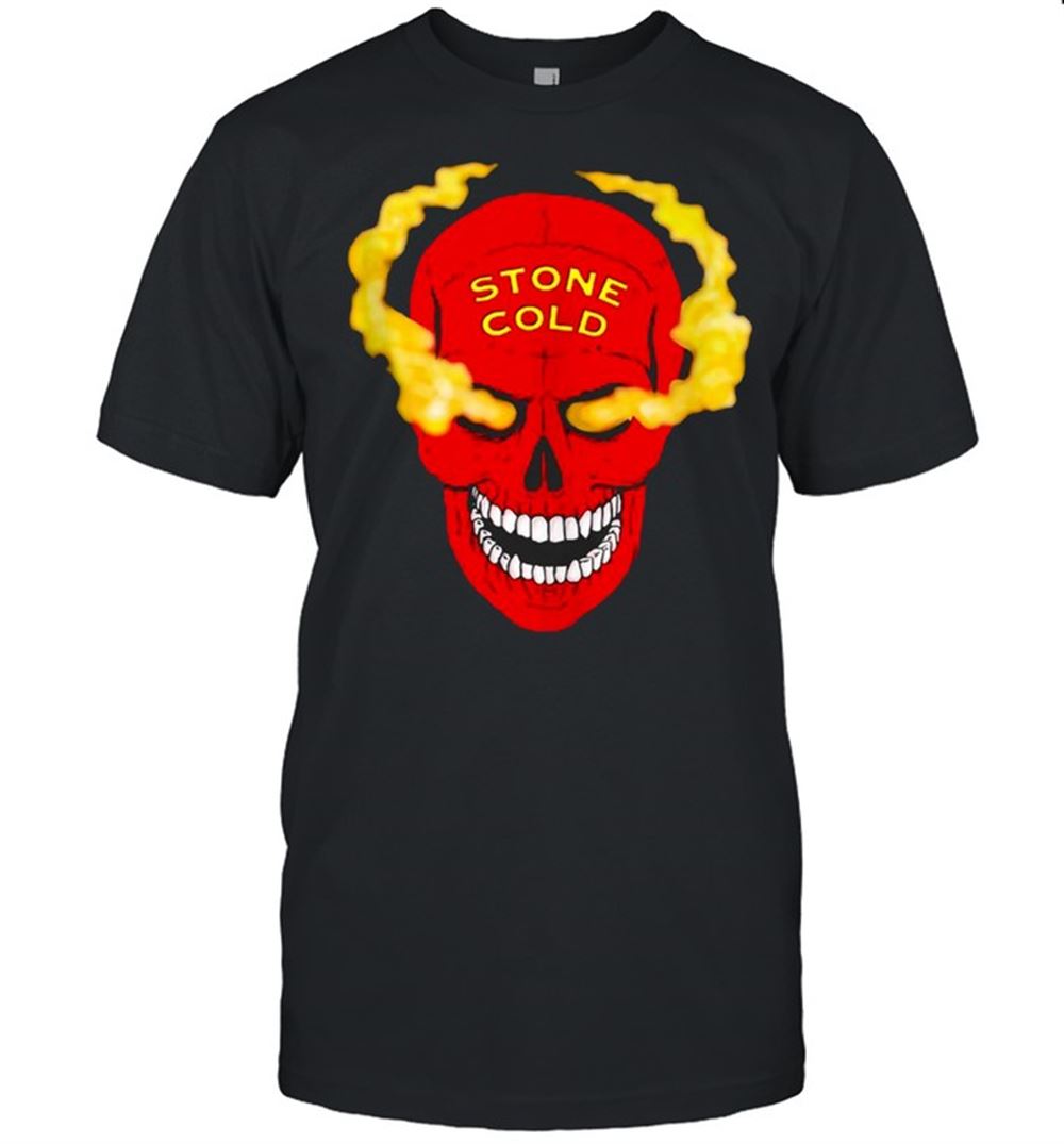 Limited Editon Wwe Stone Cold Steve Austin Red Skull Graphic T-shirt 