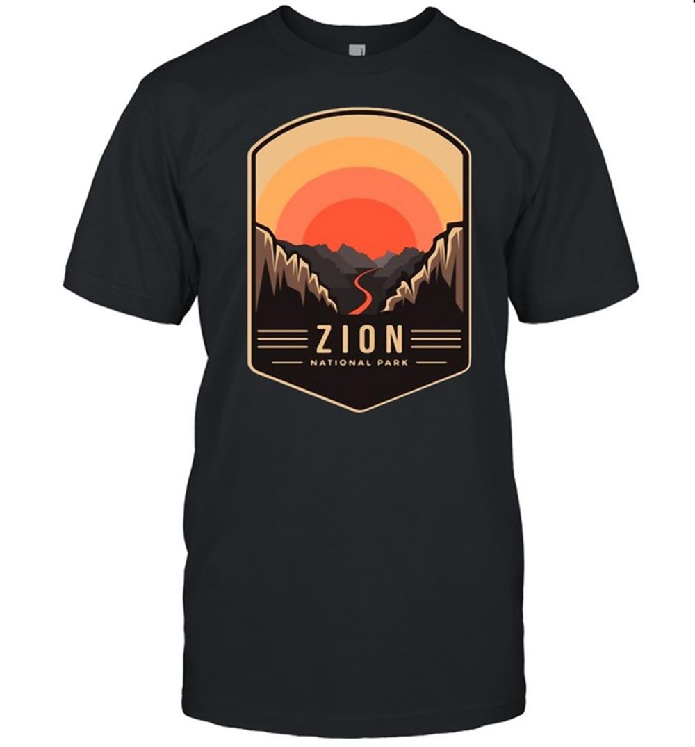 Best Zion National Park Utah Pullover Vintage Retro T-shirt 