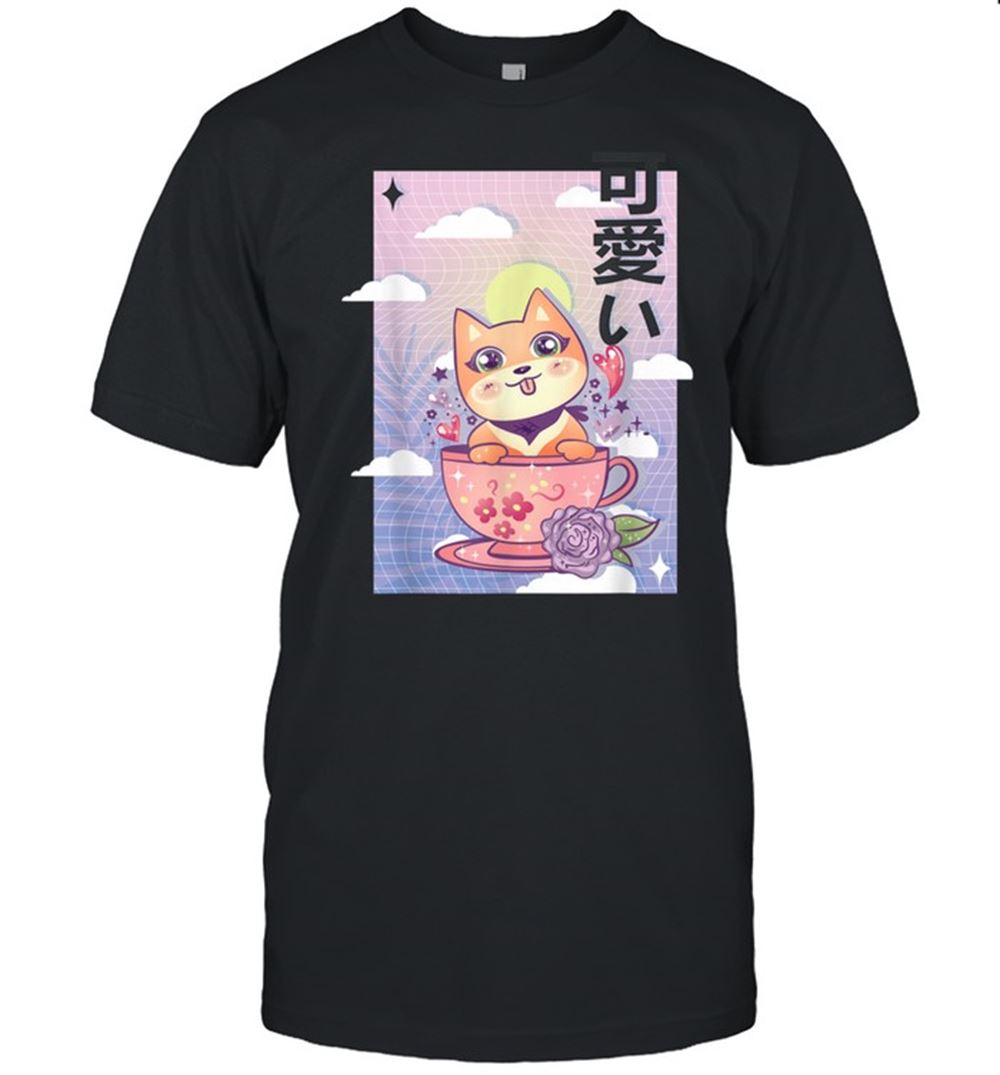 Special Kawaii Dog 80s Japanese Anime Otaku Aesthetic Vaporwave Shirt 