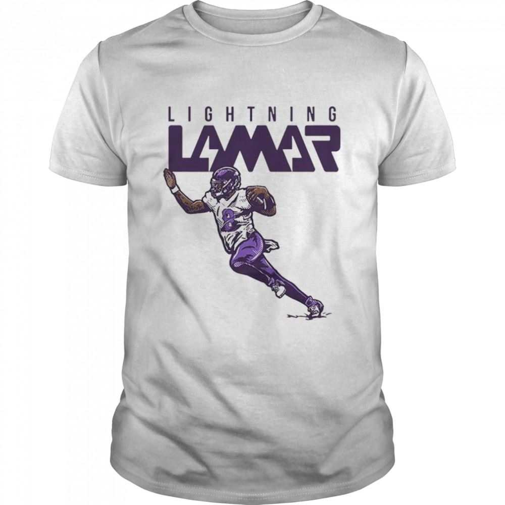 Interesting Lightning Lamar Jackson Nflpa Shirt 