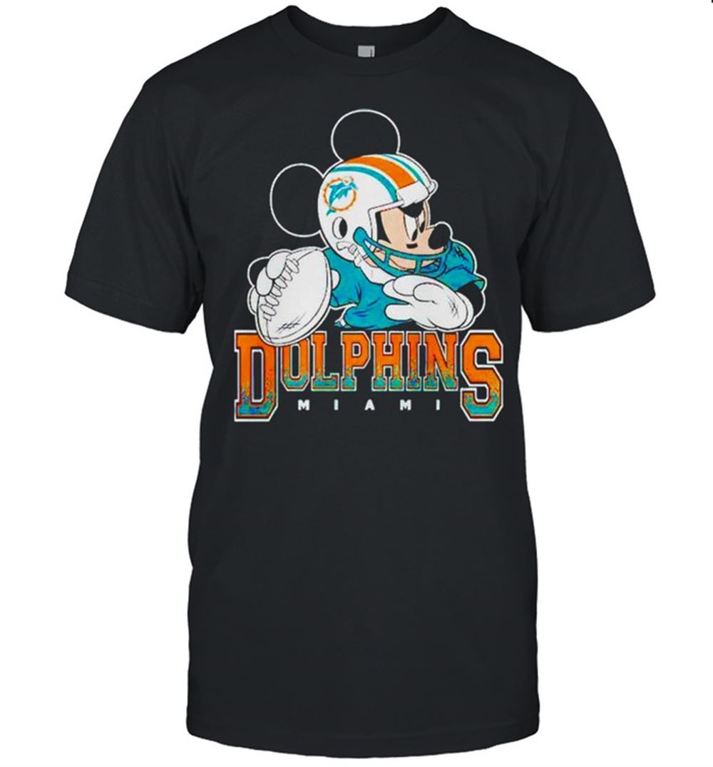 Happy Miami Dolphins Disney Mickey Shirt 