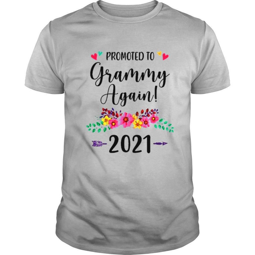 Great Promoted To Grammy Again 2021 Pregnancy Announcement Shirt 