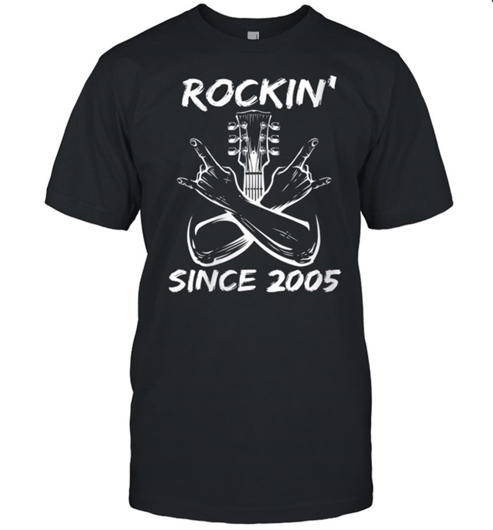 Special Rockin Since 2005 16th Birthday Guitar 16 Years Old Shirt 