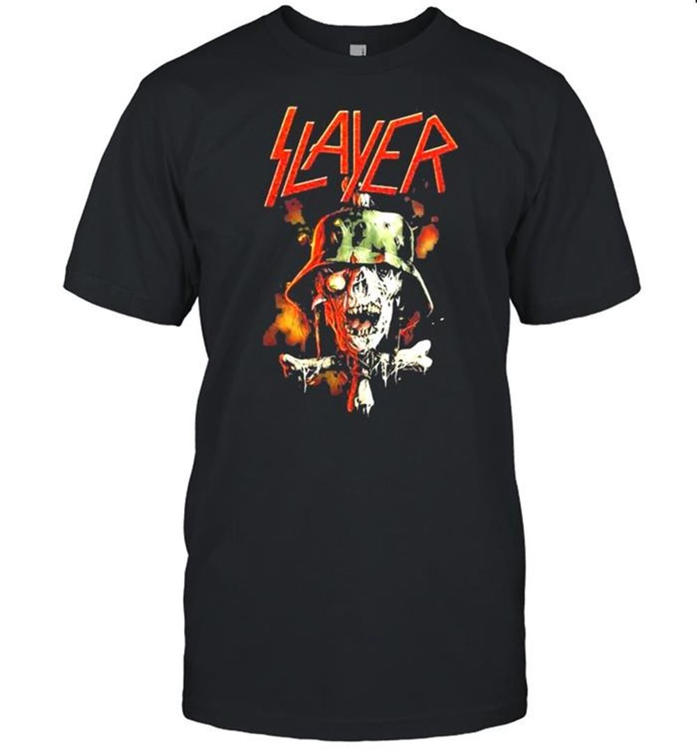 Limited Editon Slayer Soldier Cross Skull Shirt 