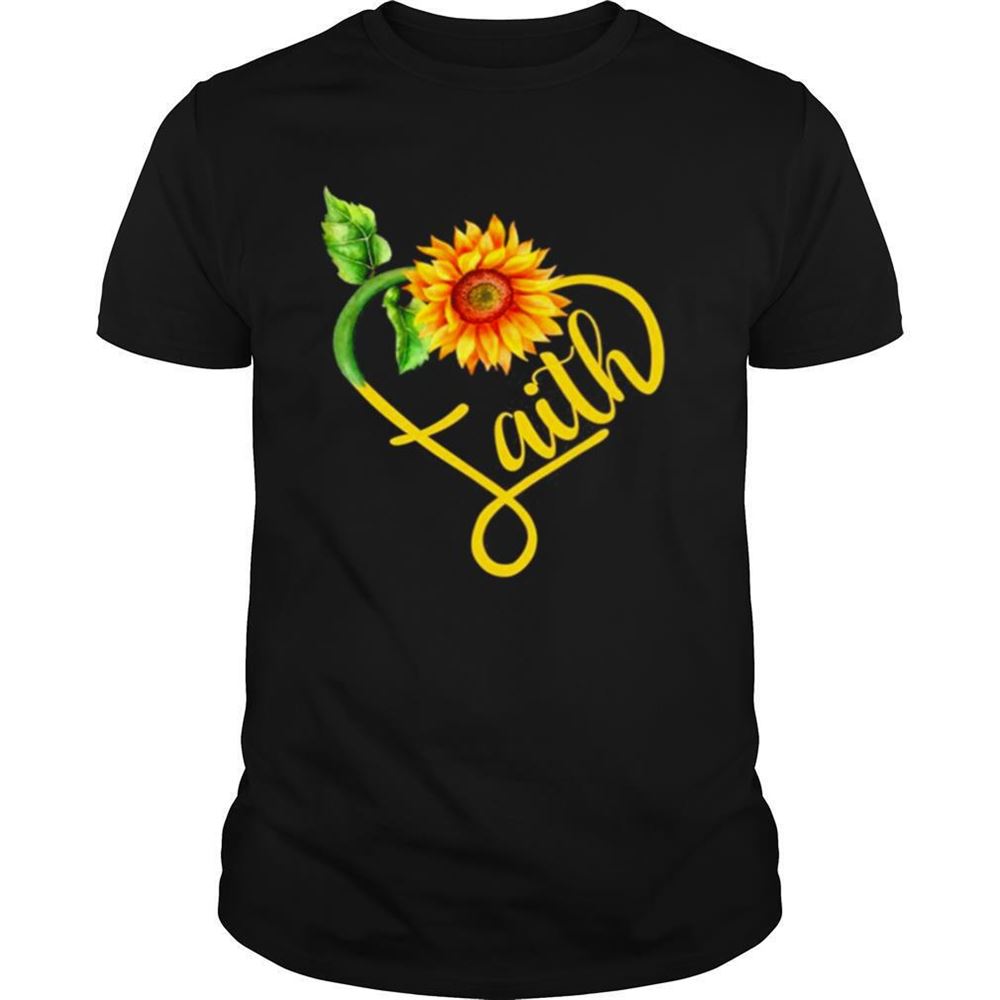 Awesome Sunflower Heart Christian Faith Shirt 