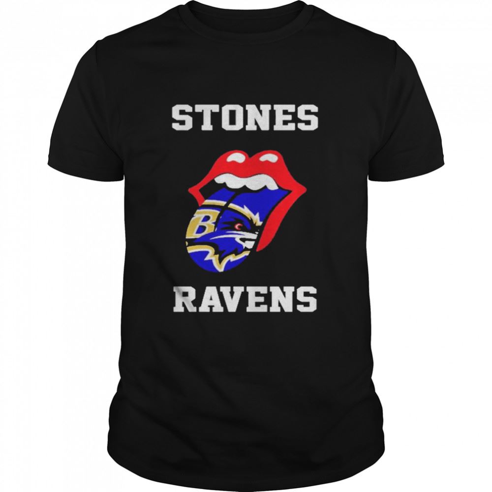 High Quality The Rolling Stones Baltimore Ravens Lips Shirt 