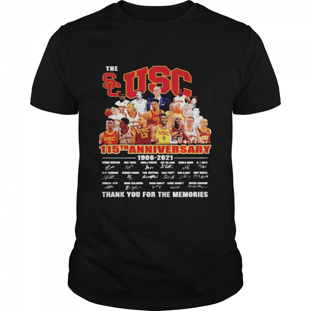 High Quality The Usc Trojans Mens Basketball 115th Anniversary 1906 2021 Thank You For The Memories Shirt 