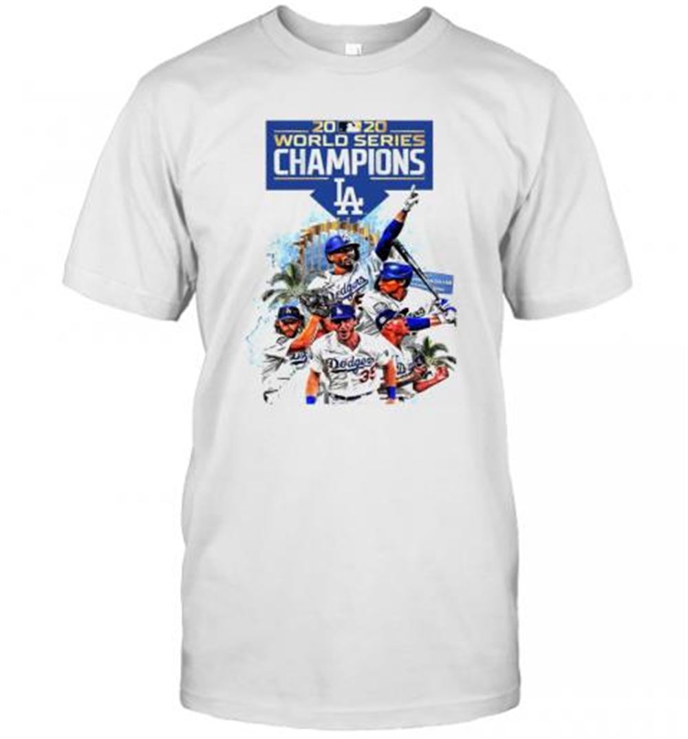 Amazing La Dodgers Double Champions 2020 World Series Player Legend T-shirt 