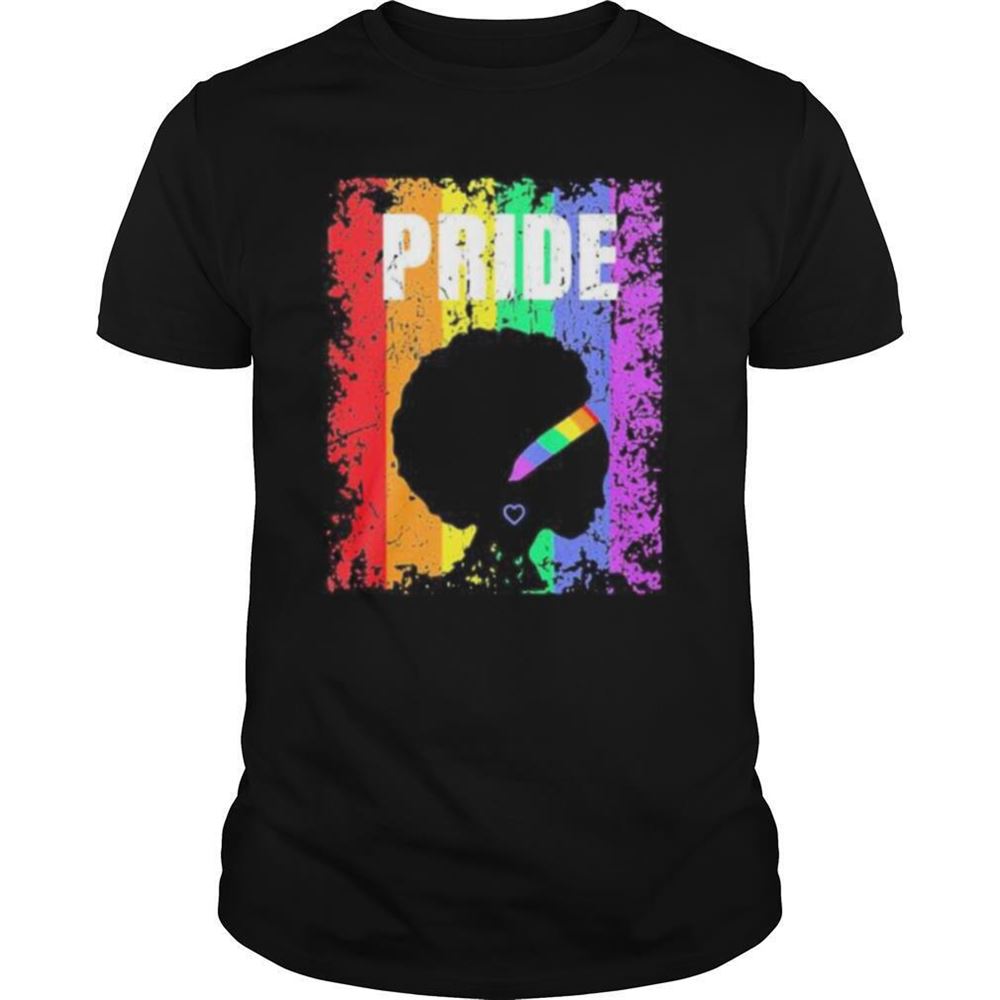 Special Lgbt Black Woman Rainbow Gay Pride Shirt 