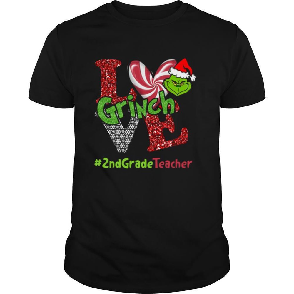 Awesome Love Grinch 2ndgradeteacher Christmas Shirt 