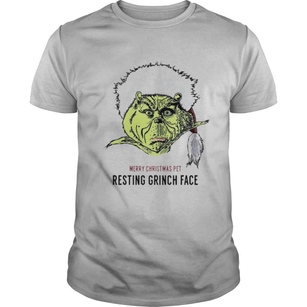 Amazing Merry Christmas Pet Resting Grinch Face Shirt 