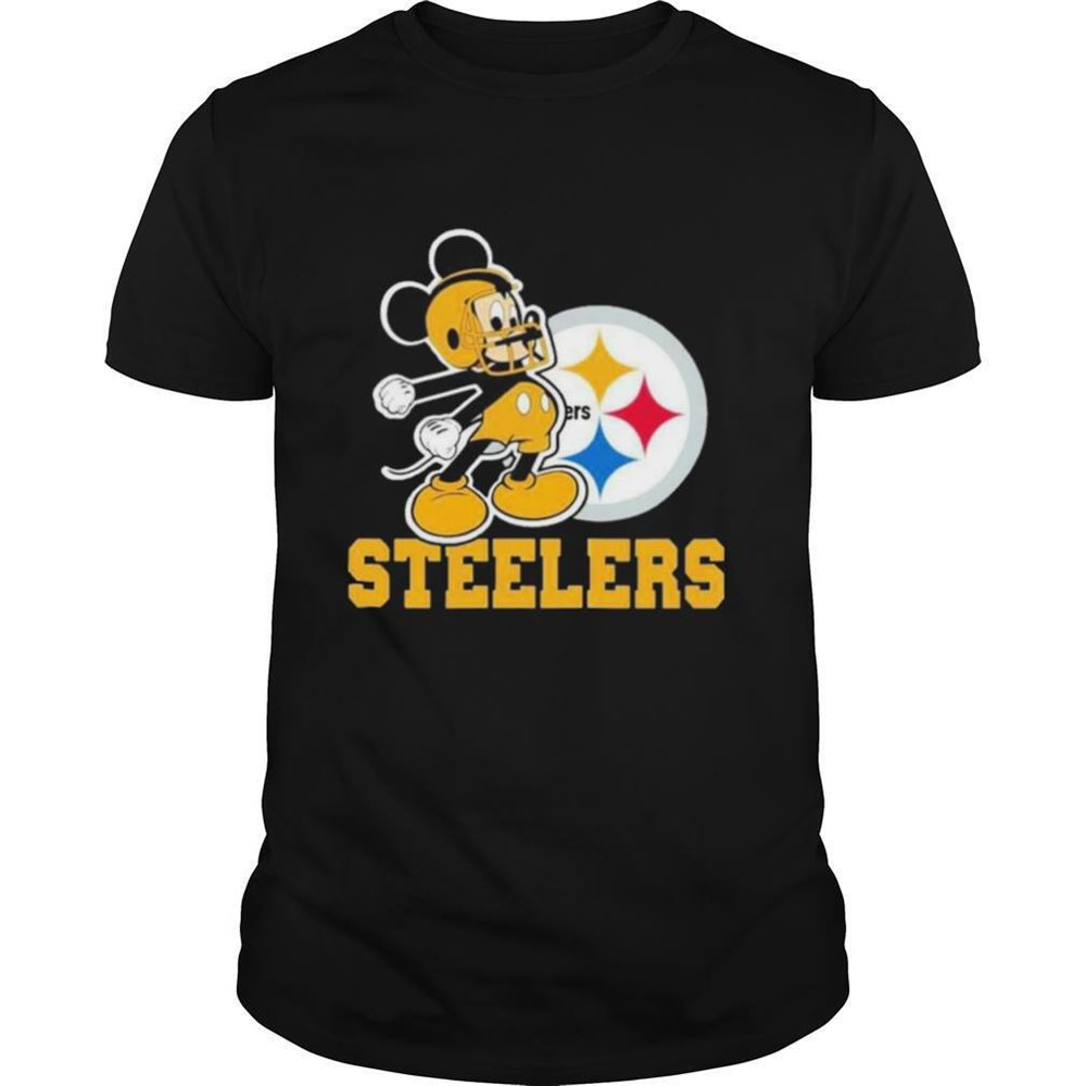 Best Mickey Mouse Pittsburgh Steelers Football Logo Team Shirt 