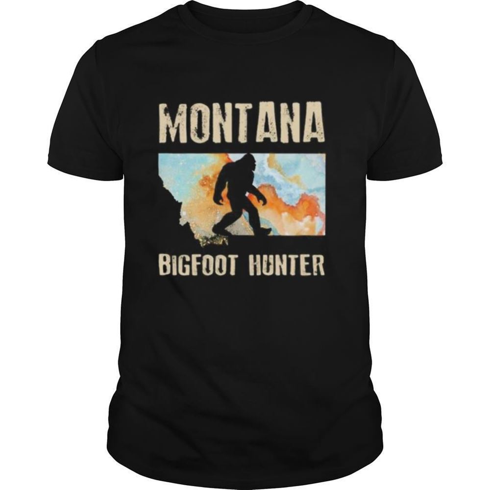 Gifts Montana Bigfoot Hunter Sunset Shirt 