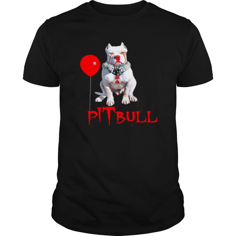 Limited Editon Pitbull Pennywise Halloween Stephent King It Shirt 