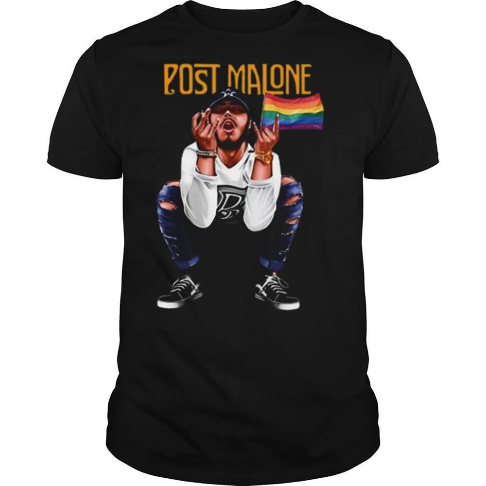 Promotions Post Malone Lgbt American Flag Shirt 