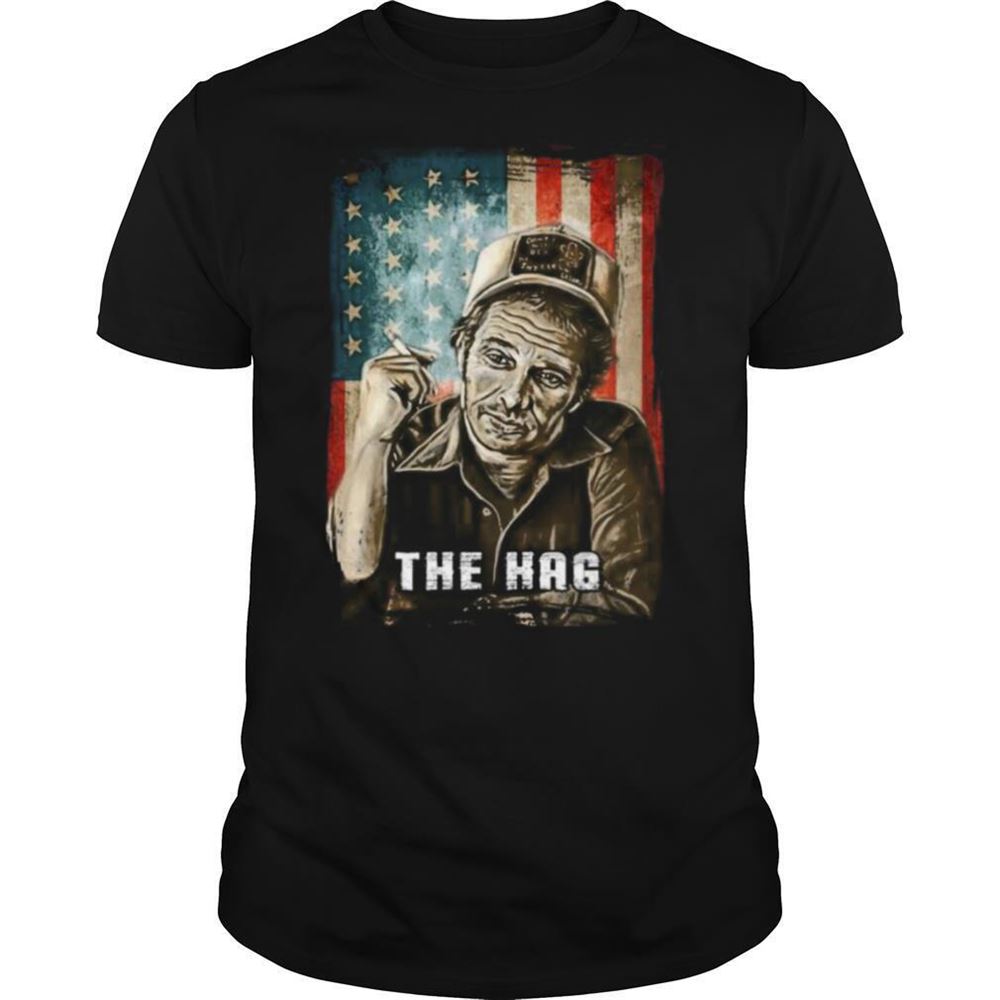 Awesome Retro Merle Tees Haggard Country Music The Hag Flag American Shirt 