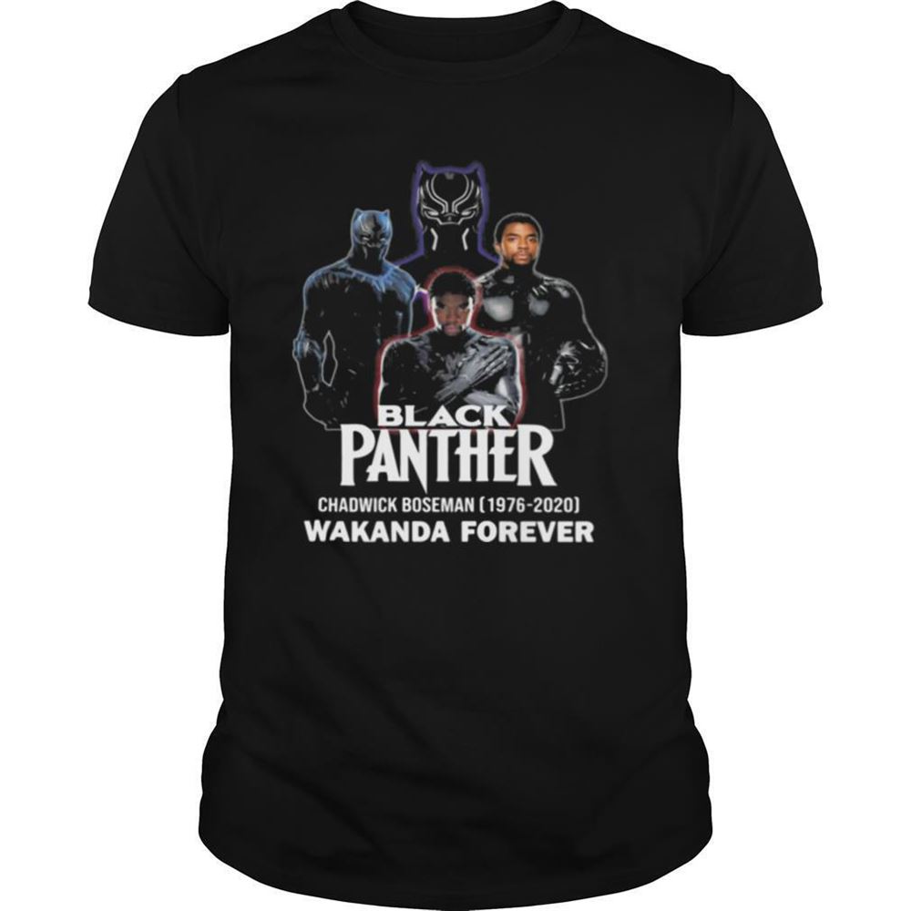 High Quality Rip Black Panther Chadwick 1976 2020 Wakanda Forever Shirt 