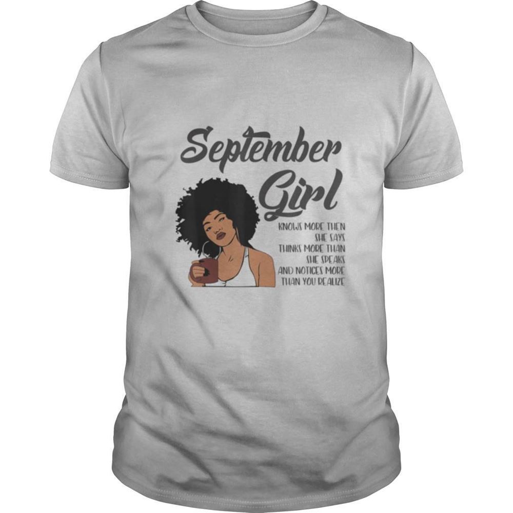 Best September Girl Birthday American Black Women Virgo Libra Shirt 