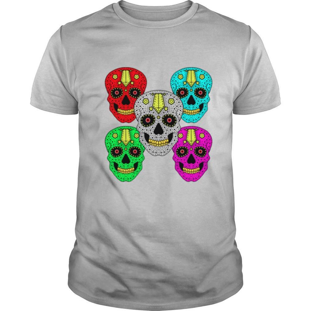 Limited Editon Skull Color Day Of The Dead Shirt 