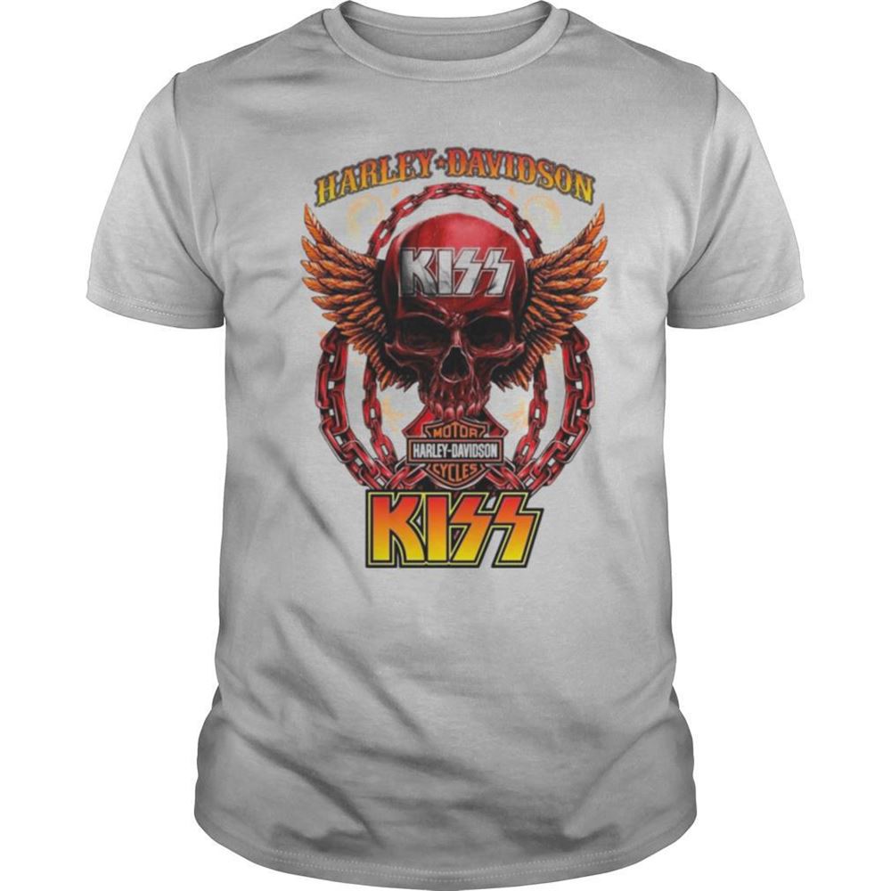Limited Editon Skull Harley Davidson Motorcycles Kiss Shirt 