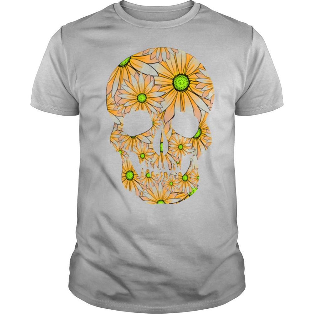 High Quality Summer Peach Sugar Skull Day Of The Dead Shirt 
