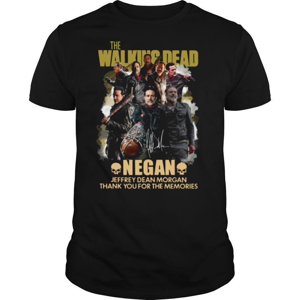 Limited Editon The Walking Dead Negan Jeffrey Dean Morgan Thank You For The Memories Shirt 