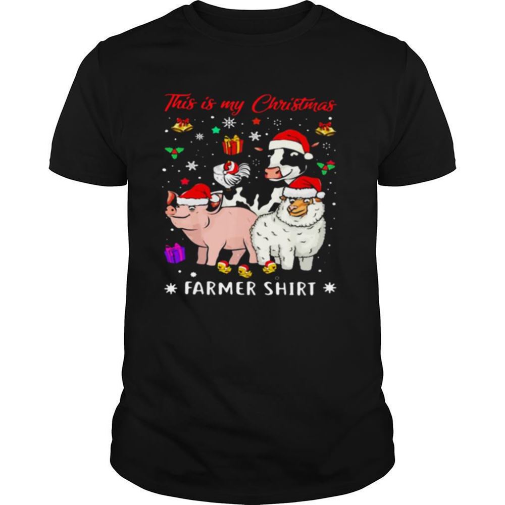 Limited Editon This Is My Christmas Farmer Cow Pig Sheep Shirt 
