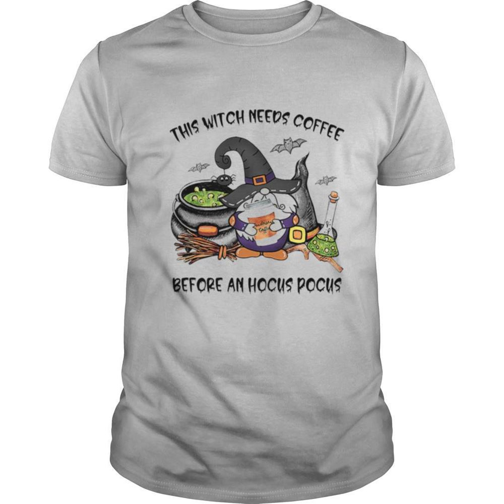 Promotions This Witch Need Coffee Gnome Hocus Pocus Shirt 