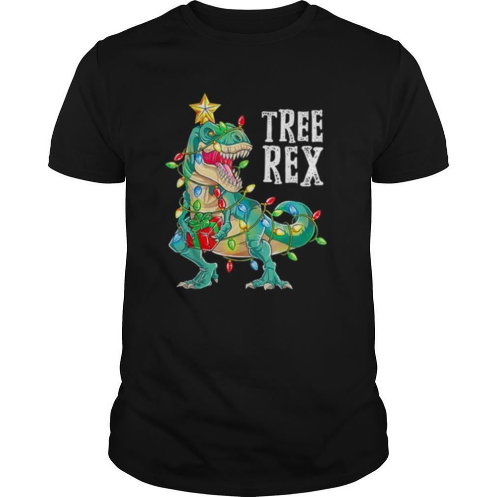 Amazing Tyrannosaurus Tree Rex Christmas Lights Shirt 
