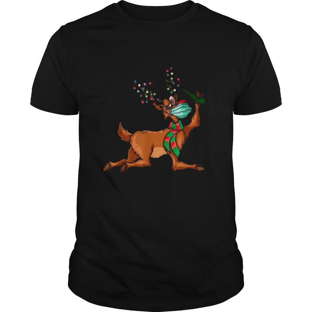 High Quality Ugly Christmas Drunk Reindeer Mask Xmas 2020 Shirt 