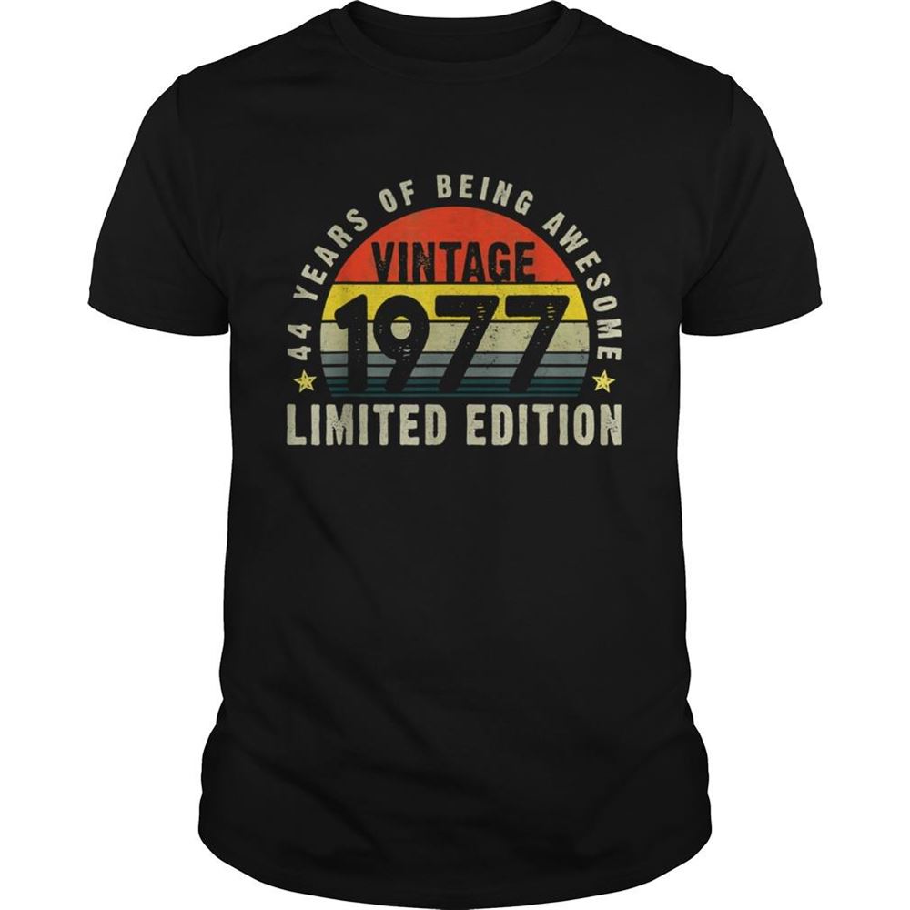 Promotions Vintage 1977 44th Bday 44 Years Old Shirt 