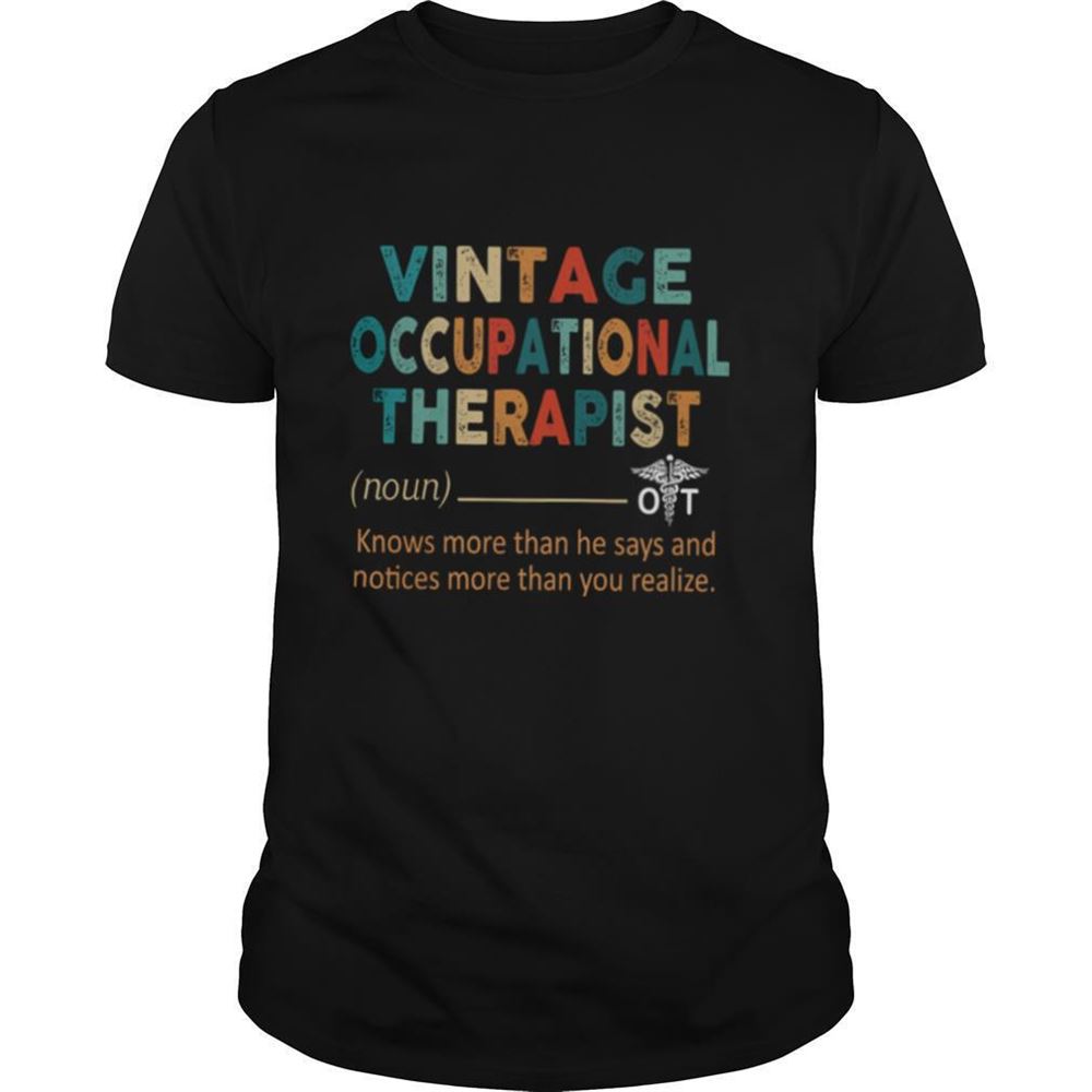 Great Vintage Occupational Therapist Definition Shirt 