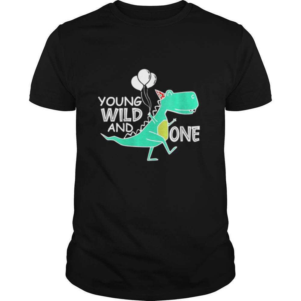 Attractive Young Wild And One Trex Birthday Dinosaur 1st Birthday Shirt 