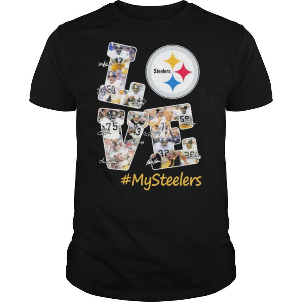 Happy Love Pittsburgh Steelers Mysteelers Signatures Shirt 